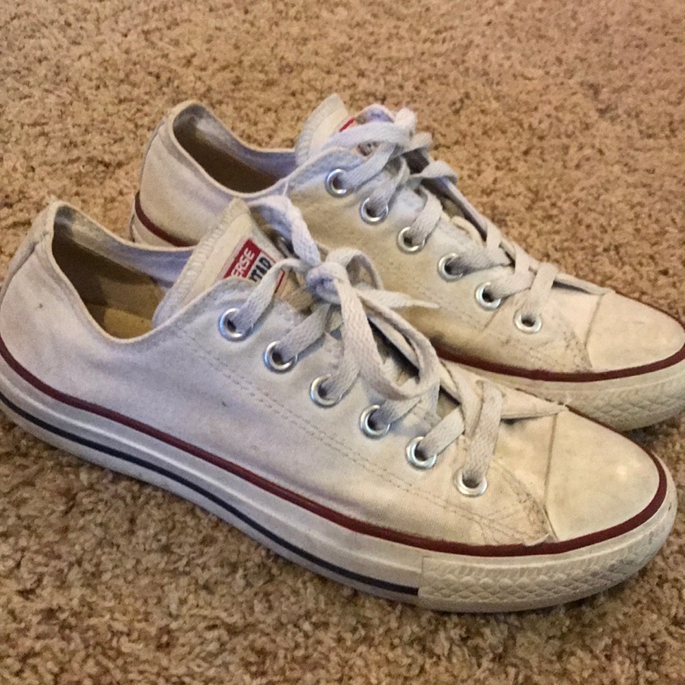white low top converse